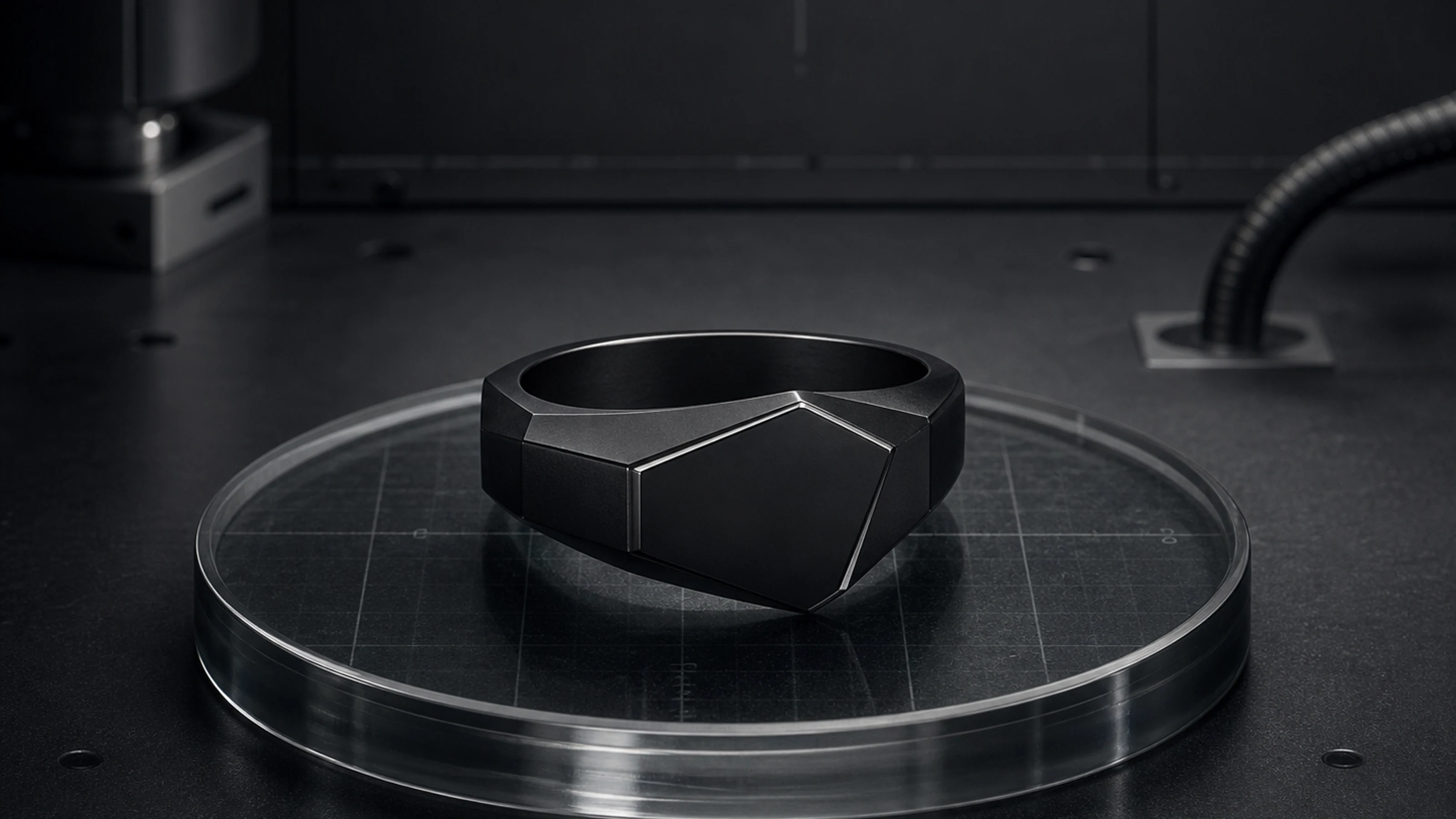 Axis Signet Noir in a digitally visualized blackened finish