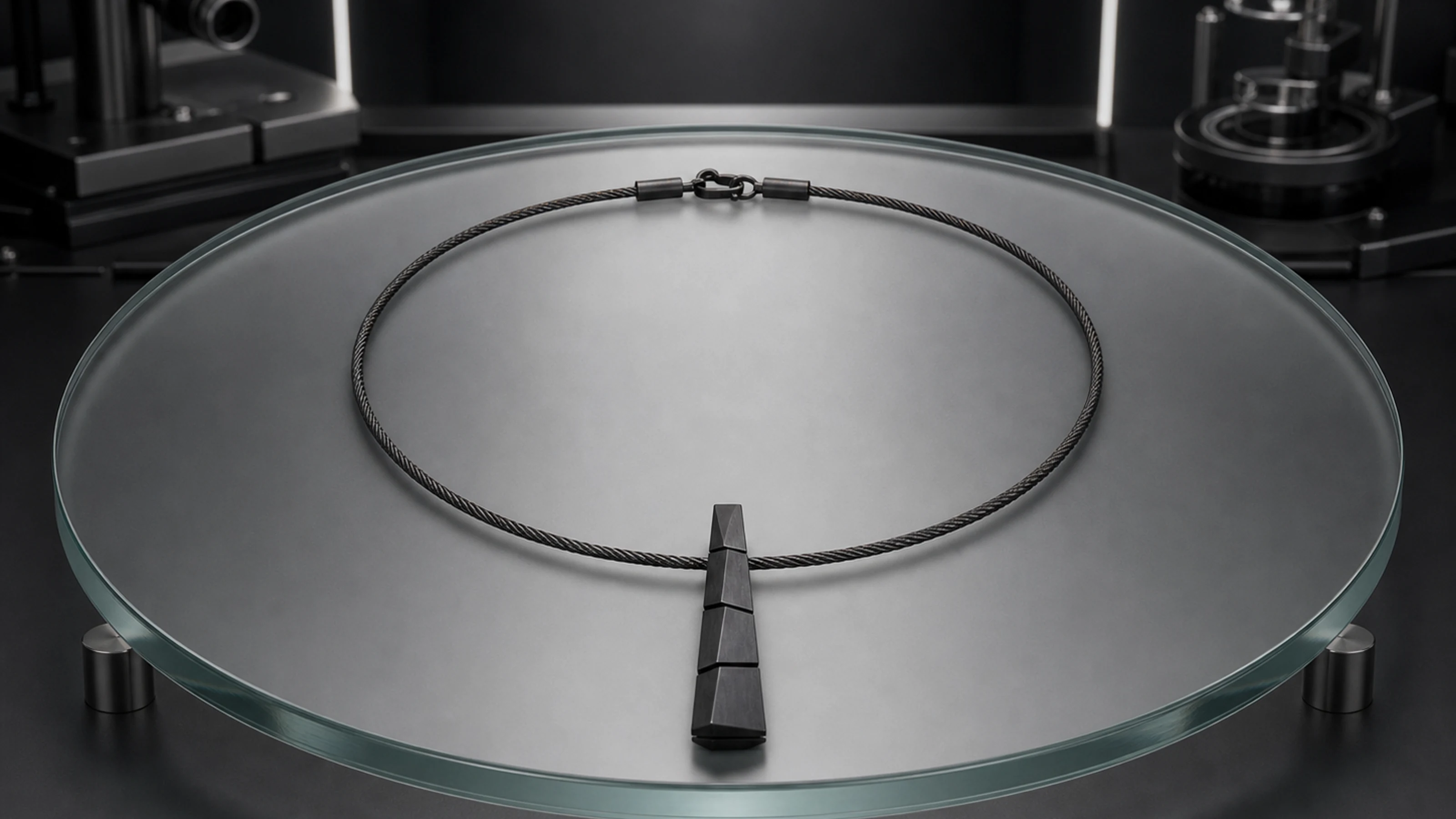 Monolith Pendant Black in a digitally visualized dark finish