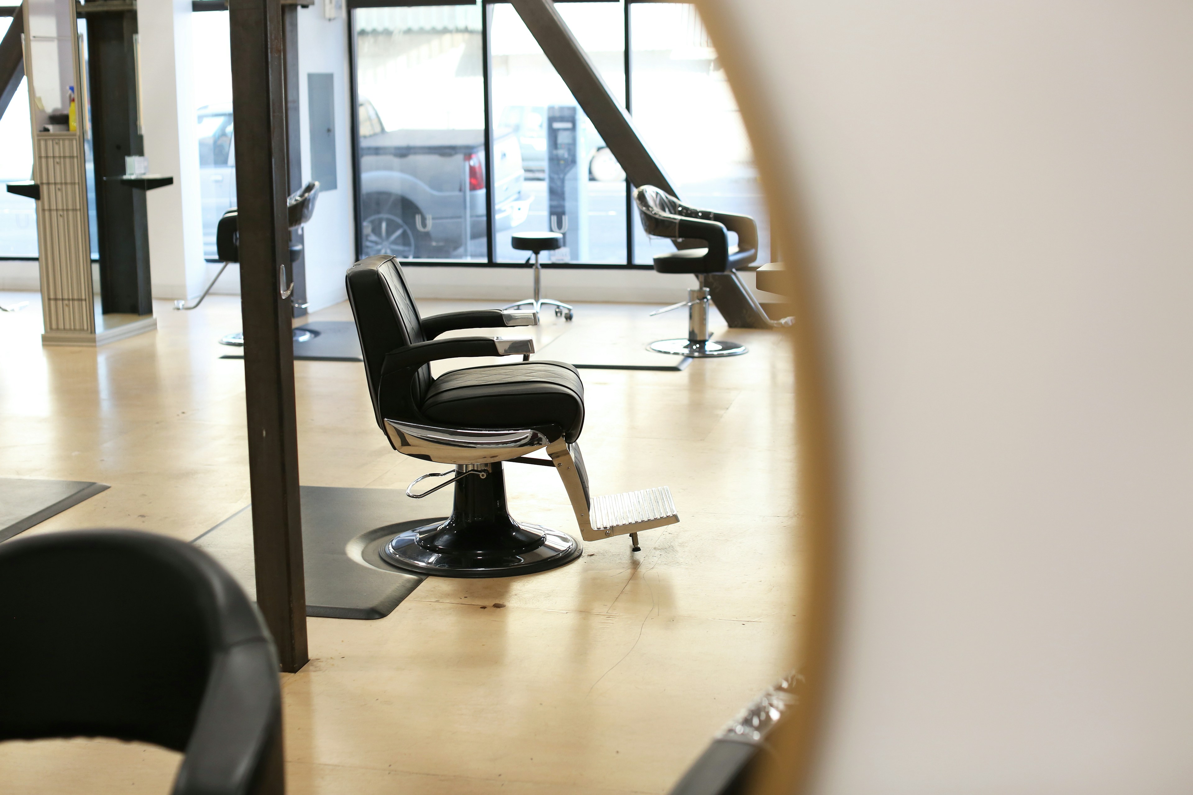 Classic barber chair detail